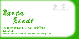 marta riedl business card